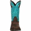 Durango Lady Rebel by Women's Bar None Western Boot, BROWN TURQUOISE, M, Size 6.5 DWRD016